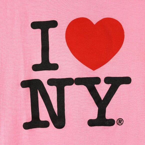nwt I LOVE NY Fitted Stretch Cotton Tee in Hot-Pink - Size XL - Picture 5 of 5
